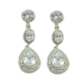 Aisha Edgy White Stud Earrings for Bold Style White CZ White Stud